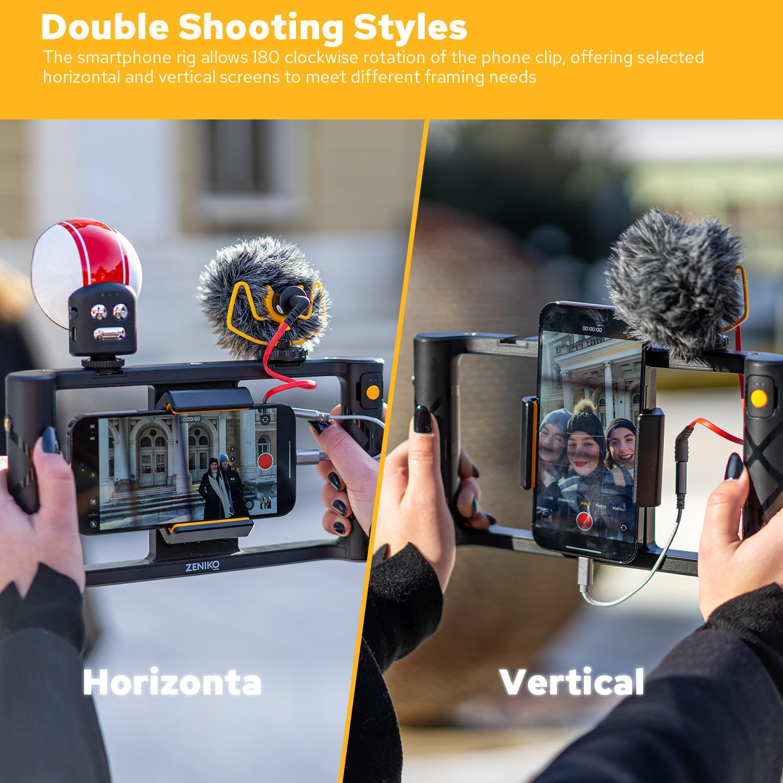 Amazon.com: ZENIKO MR11 Smartphone Video Rig with Light, Built-in